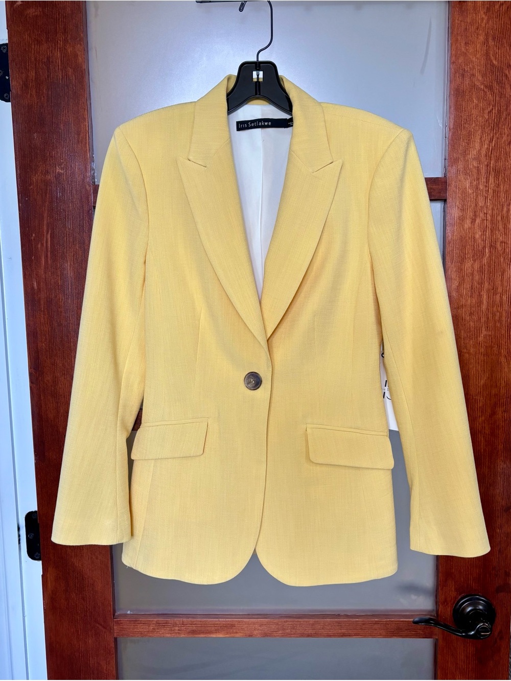 Iris Setlakwe Yellow Single-Button Blazer